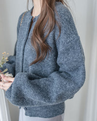 Mixed Knit Cardigan 綿綿顆粒感混毛針織外套或上衣/ CD8154