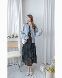 Mixed Knit Cardigan 綿綿顆粒感混毛針織外套或上衣/ CD8154