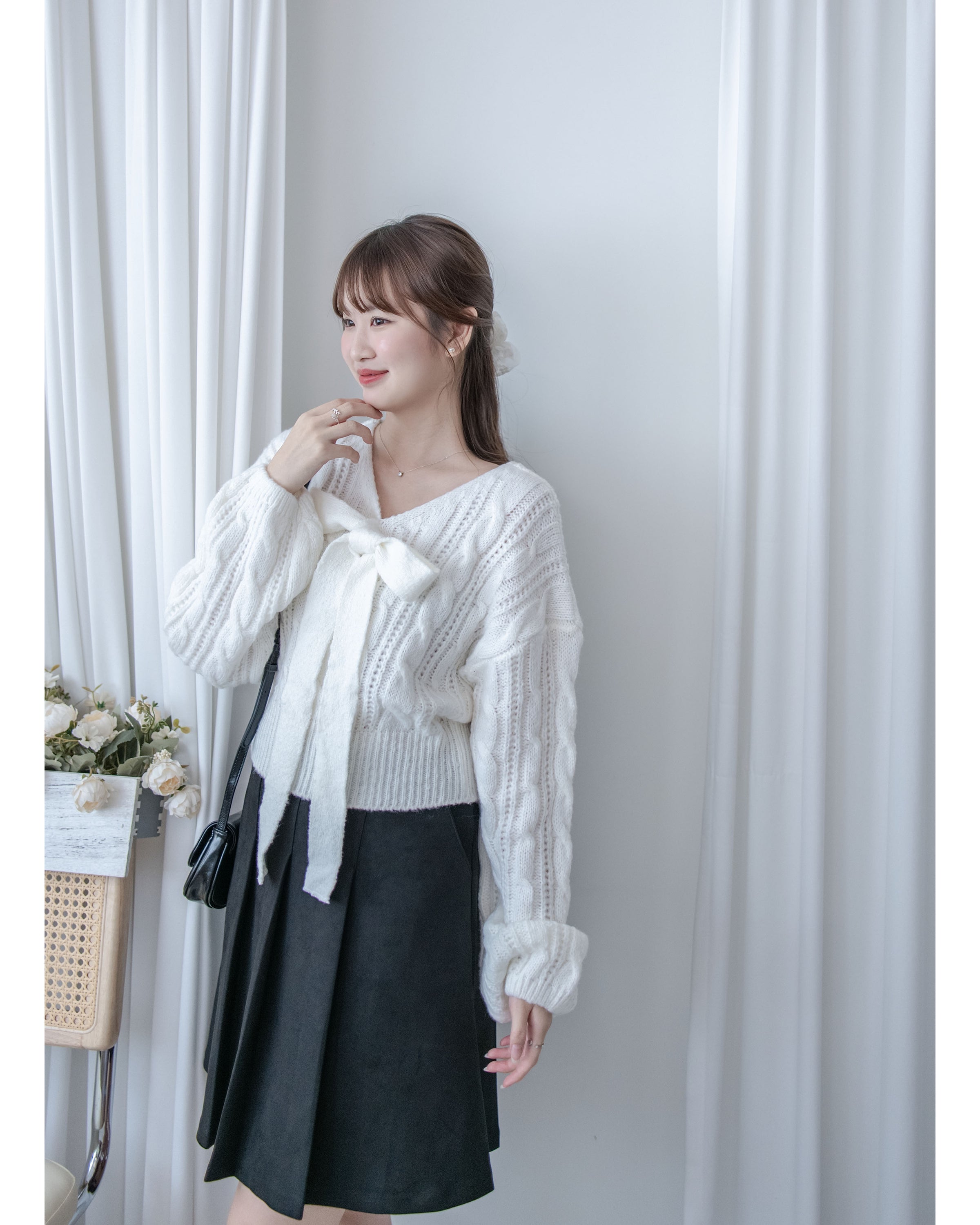 Pleated Skirt 顯瘦A形立體打褶口袋半裙 / SK8923