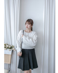 Pleated Skirt 顯瘦A形立體打褶口袋半裙 / SK8923