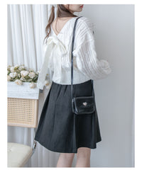 Ribbon Square Knit Top 前後兩穿蝴蝶裝飾針織上衣/ KT8191