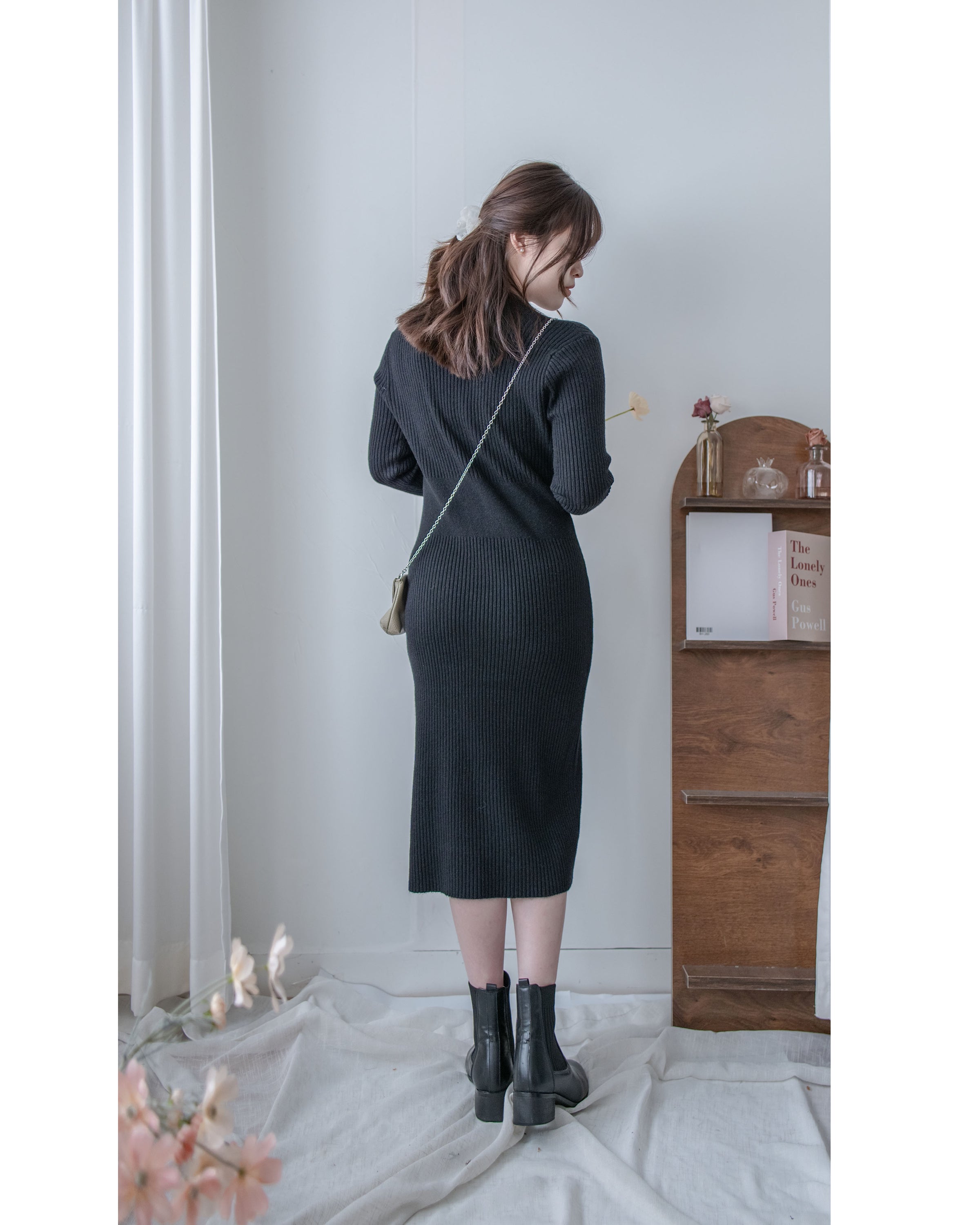 Sophie Dress 柔軟彈性羅紋針織打底裙 / DS1035