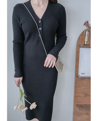 Sophie Dress 柔軟彈性羅紋針織打底裙 / DS1035