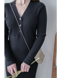 Sophie Dress 柔軟彈性羅紋針織打底裙 / DS1035