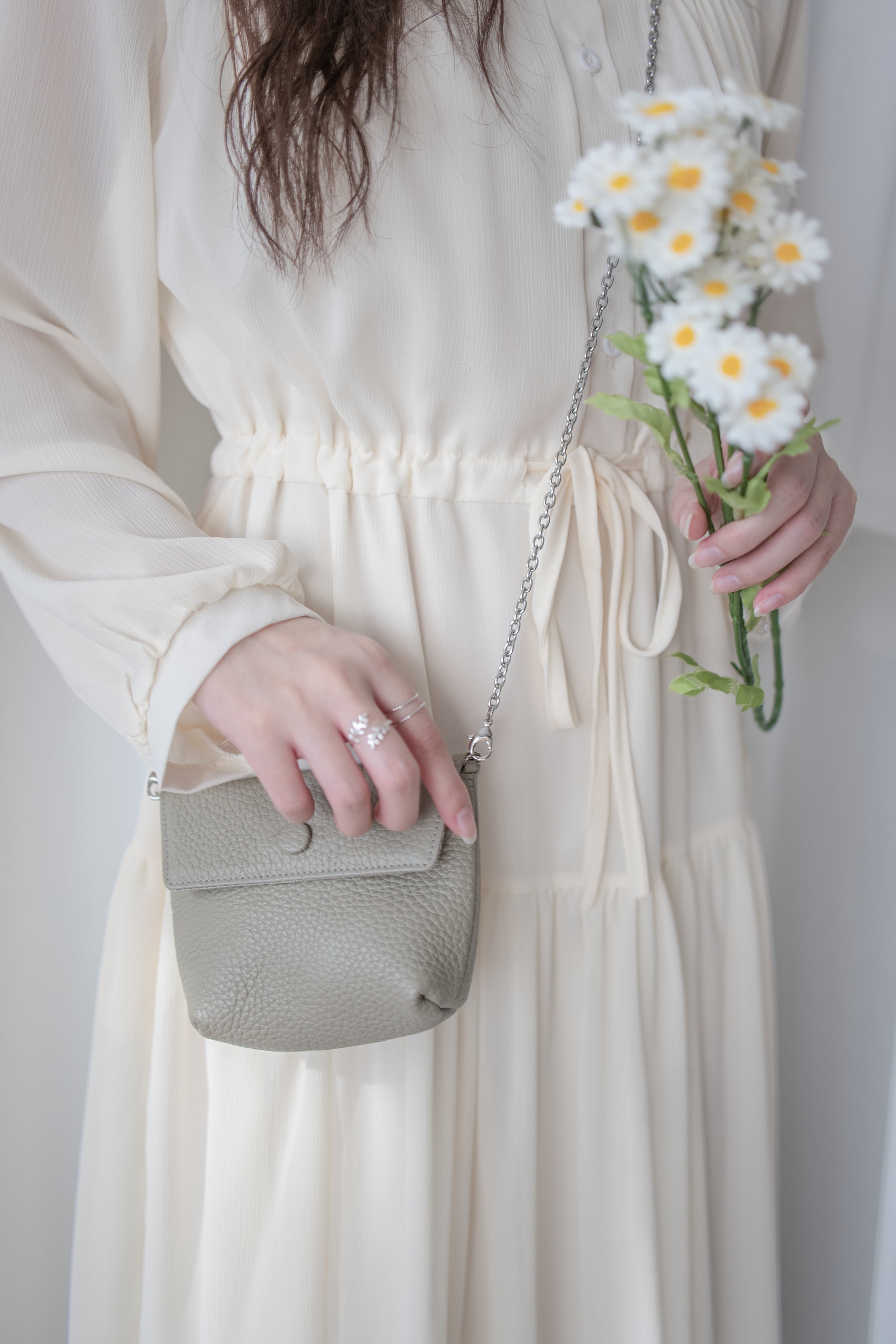 Alice Dress 雪紡飄逸圓領排釦連身裙/ DS1055 (pre-order 1月25截單)