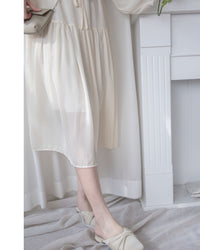 Alice Dress 雪紡飄逸圓領排釦連身裙/ DS1055 (pre-order 1月25截單)