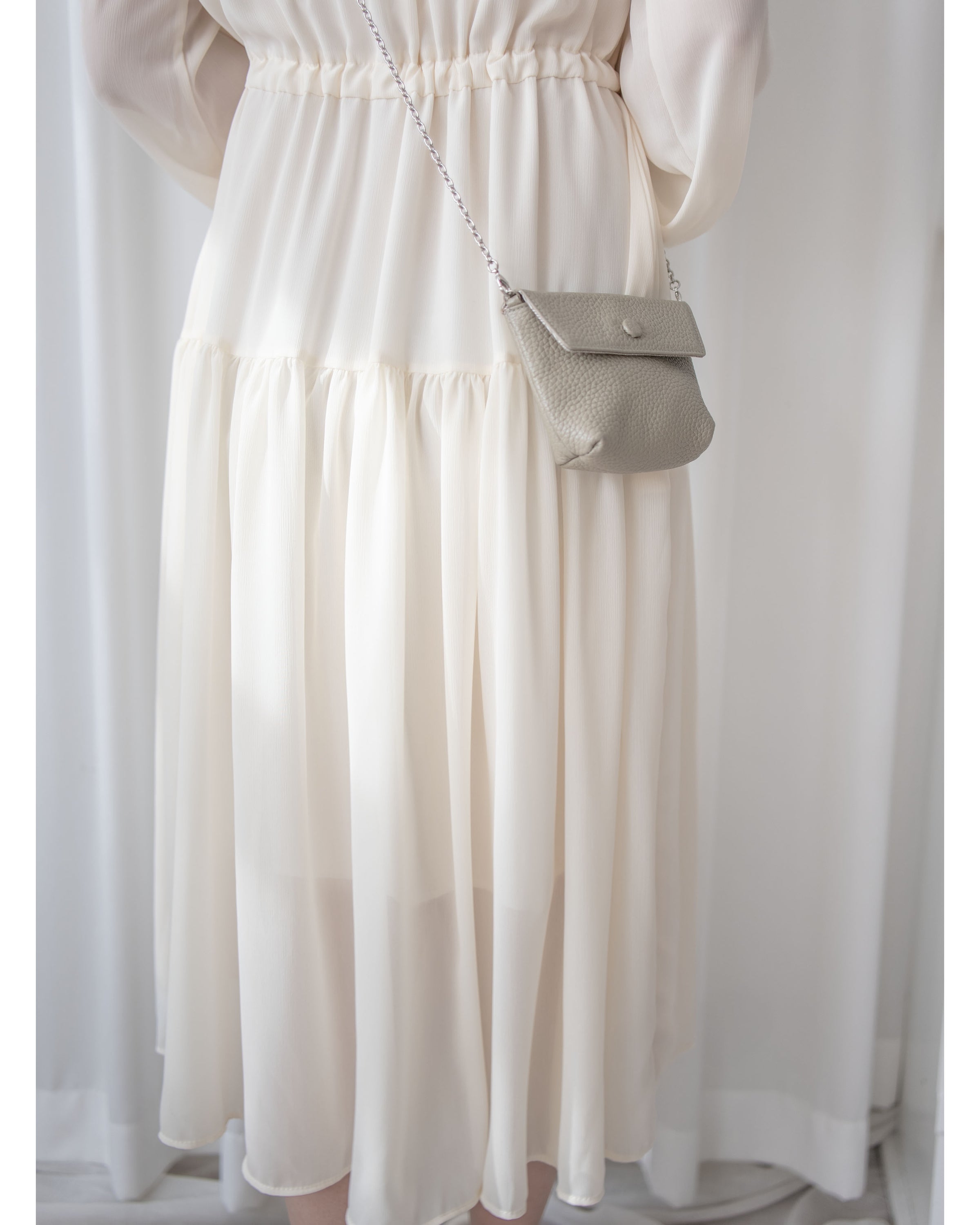 Alice Dress 雪紡飄逸圓領排釦連身裙/ DS1055 (pre-order 1月25截單)