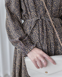 French Dress 法式碎石紋胸前皺褶裙 / DS1053