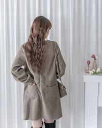 Charlotte Dress 內絨毛後置式雙口袋連身裙/ DS1056