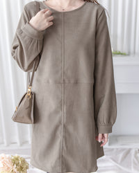 Charlotte Dress 內絨毛後置式雙口袋連身裙/ DS1056