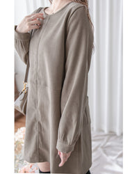 Charlotte Dress 內絨毛後置式雙口袋連身裙/ DS1056