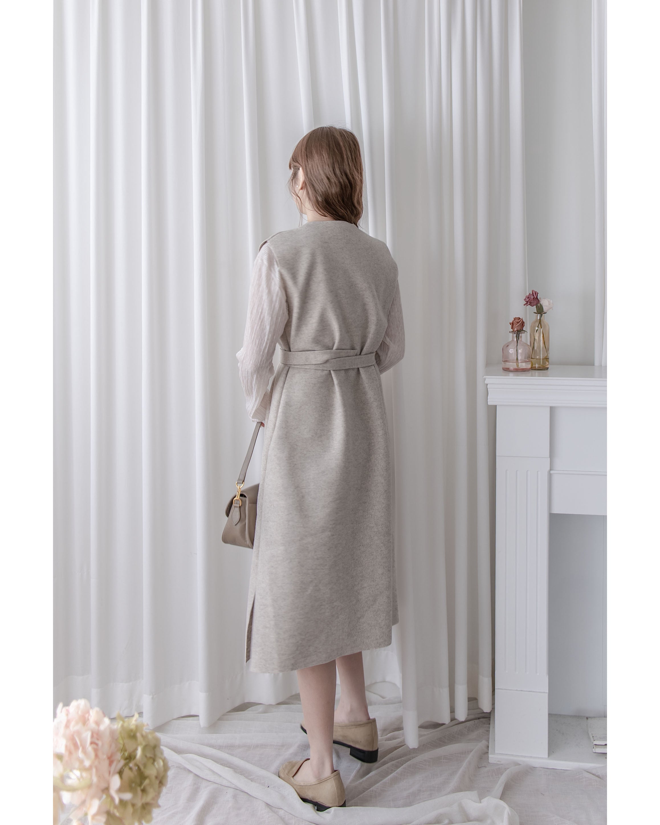 Vest Dress 立體中線車縫V領背心裙 / DS1054 (pre-order 1月25截單)