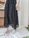 Patterned Lace Dress 格紋通花感修腰連身裙/ DS9861