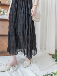 Patterned Lace Dress 格紋通花感修腰連身裙/ DS9861