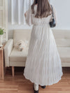 Patterned Lace Dress 格紋通花感修腰連身裙/ DS9861