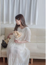 Patterned Lace Dress 格紋通花感修腰連身裙/ DS9861