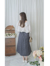 Ruffle Cotton Top 荷葉領口恤衫設計感棉上衣/ BU9095