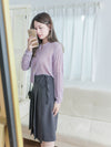 Ribbon Pleated Skirt 長度剛好腰身修身顯瘦百褶裙/ SK8876