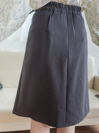 Ribbon Pleated Skirt 長度剛好腰身修身顯瘦百褶裙/ SK8876