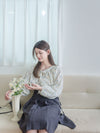 Salvia Blouse 藍色矢車菊立體點點上衣/ BU9099