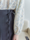 Salvia Blouse 藍色矢車菊立體點點上衣/ BU9099