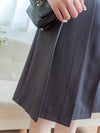 Ribbon Pleated Skirt 長度剛好腰身修身顯瘦百褶裙/ SK8876