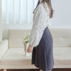 Ribbon Pleated Skirt 長度剛好腰身修身顯瘦百褶裙/ SK8876