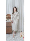 Shirt Dress 無領口恤衫口袋中袖連身裙或外套/ DS9860