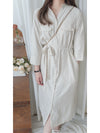 Shirt Dress 無領口恤衫口袋中袖連身裙或外套/ DS9860