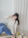 蝴蝶領口通花傘形衣身上衣/ BU9097 (ivory sold out)