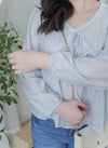 蝴蝶領口通花傘形衣身上衣/ BU9097 (ivory sold out)
