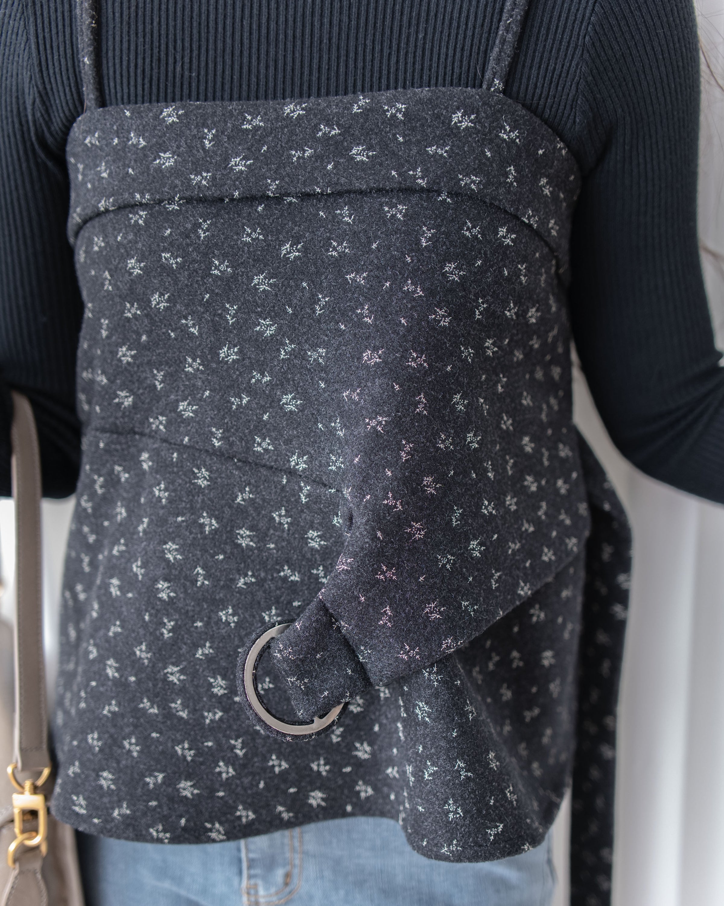 Floral Set 黑色內搭碎花吊帶背心上衣套裝/ SE8101 （pre-order 1月25截單）