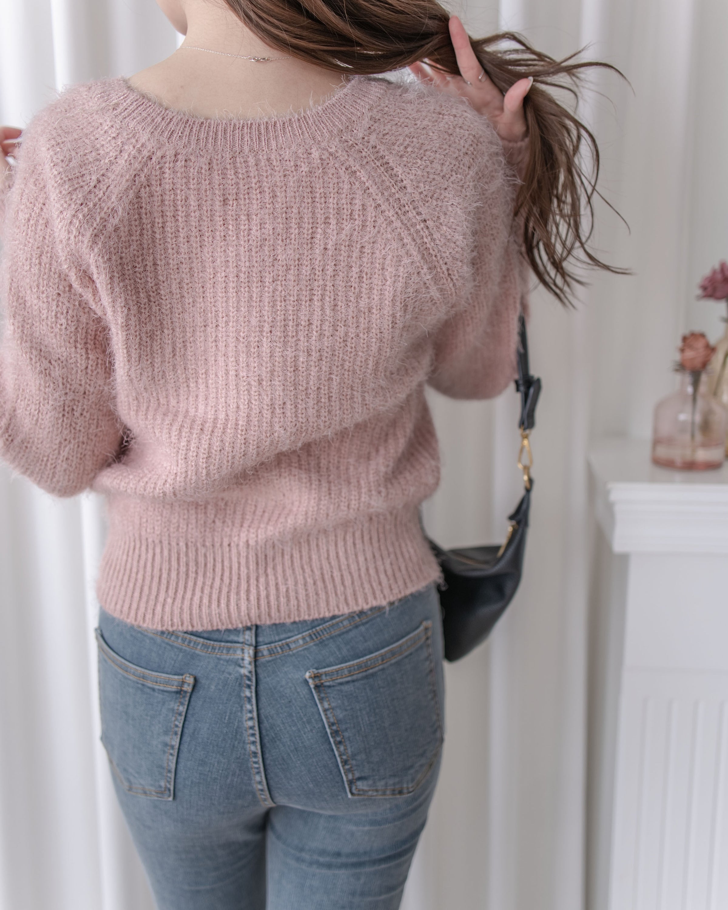 Square collar Mellow Top 顯鎖骨方領親膚針織上衣/ KT8192 (pre-order ivory/softpink 1月25截單)