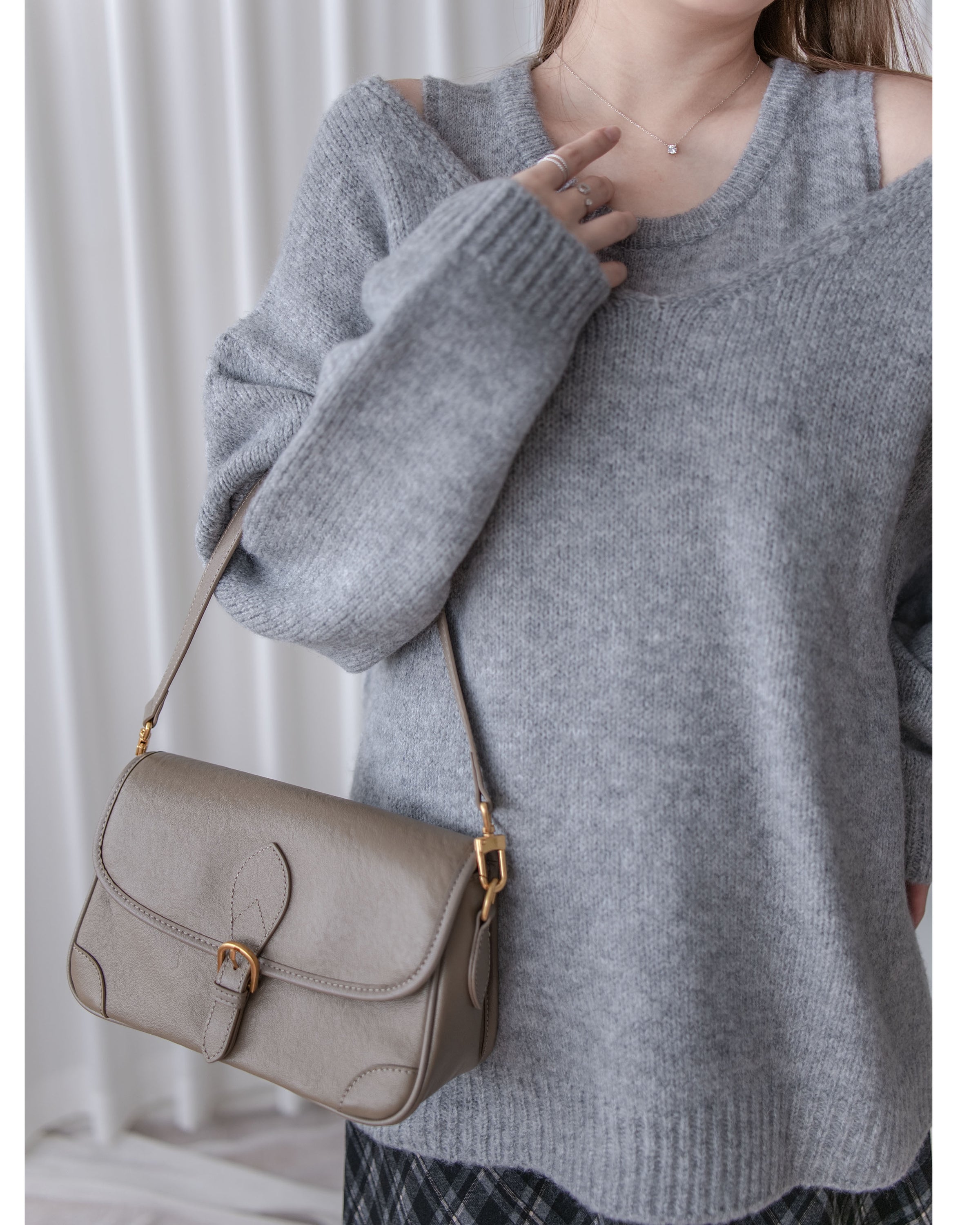 Vest Knit Set 軟糯毛絨背心上衣兩件式/ SE8103