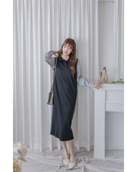 Spliced Dress 假兩件拼接條紋針織連衣裙 / DS1050