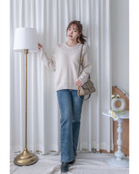 Vest Knit Set 軟糯毛絨背心上衣兩件式/ SE8103