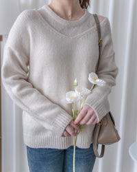 Vest Knit Set 軟糯毛絨背心上衣兩件式/ SE8103