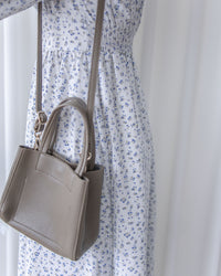 French Floral Button Dress 法式V領單色印花顯瘦腰封連身裙/ DS1060 (White Soldout)