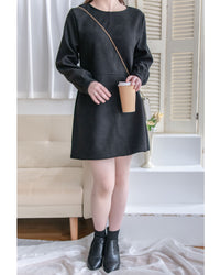 Charlotte Dress 內絨毛後置式雙口袋連身裙/ DS1056