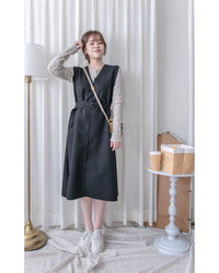 Vest Dress 立體中線車縫V領背心裙 / DS1054 (pre-order 1月25截單)