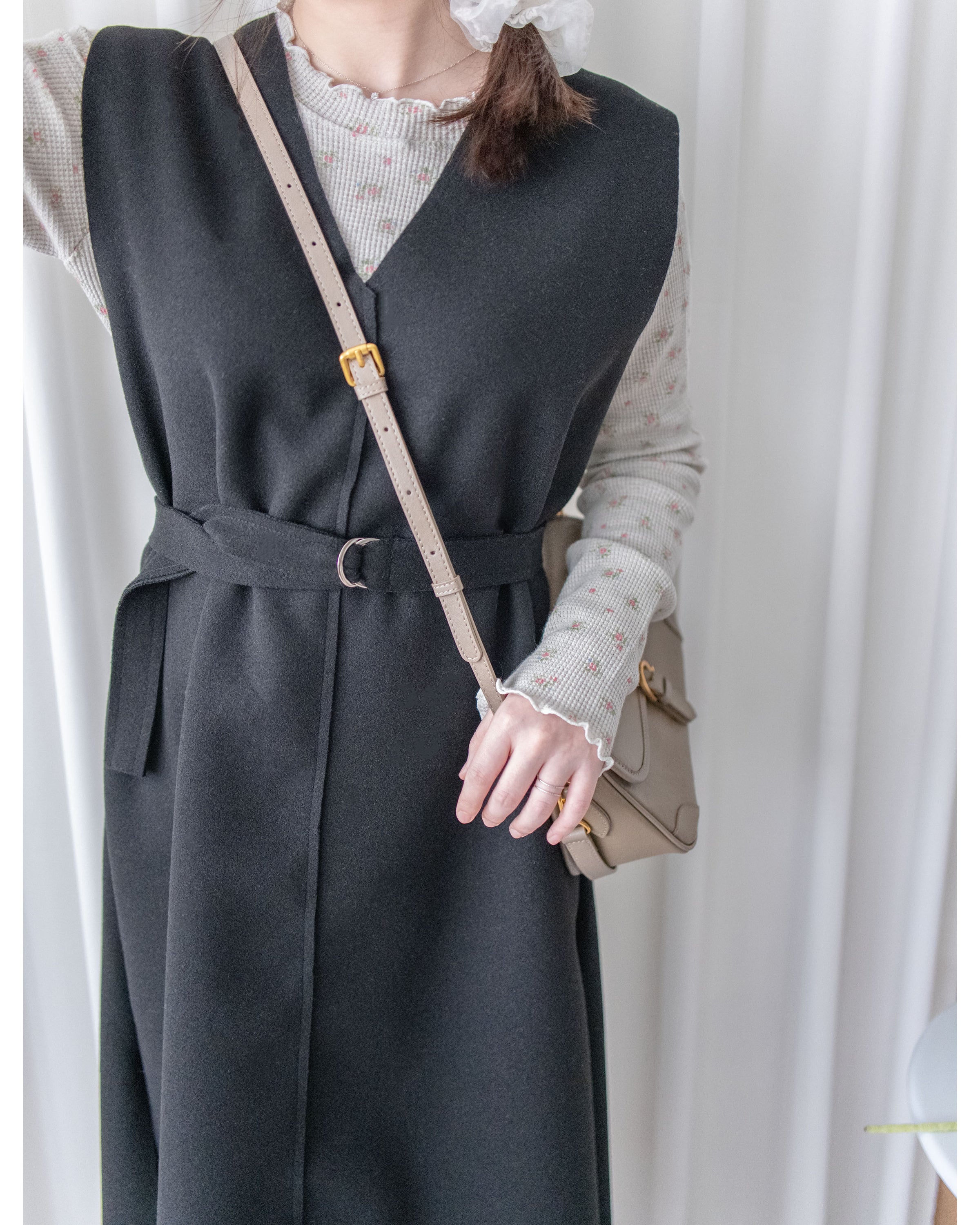 Vest Dress 立體中線車縫V領背心裙 / DS1054 (pre-order 1月25截單)