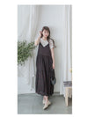 Rosy Dress 圓點小玫瑰吊帶連身裙/ DS9873