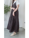 Rosy Dress 圓點小玫瑰吊帶連身裙/ DS9873