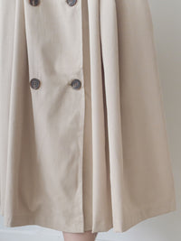 Trench Vest Dress 杏色背心風衣連身裙或外套/ DS9866