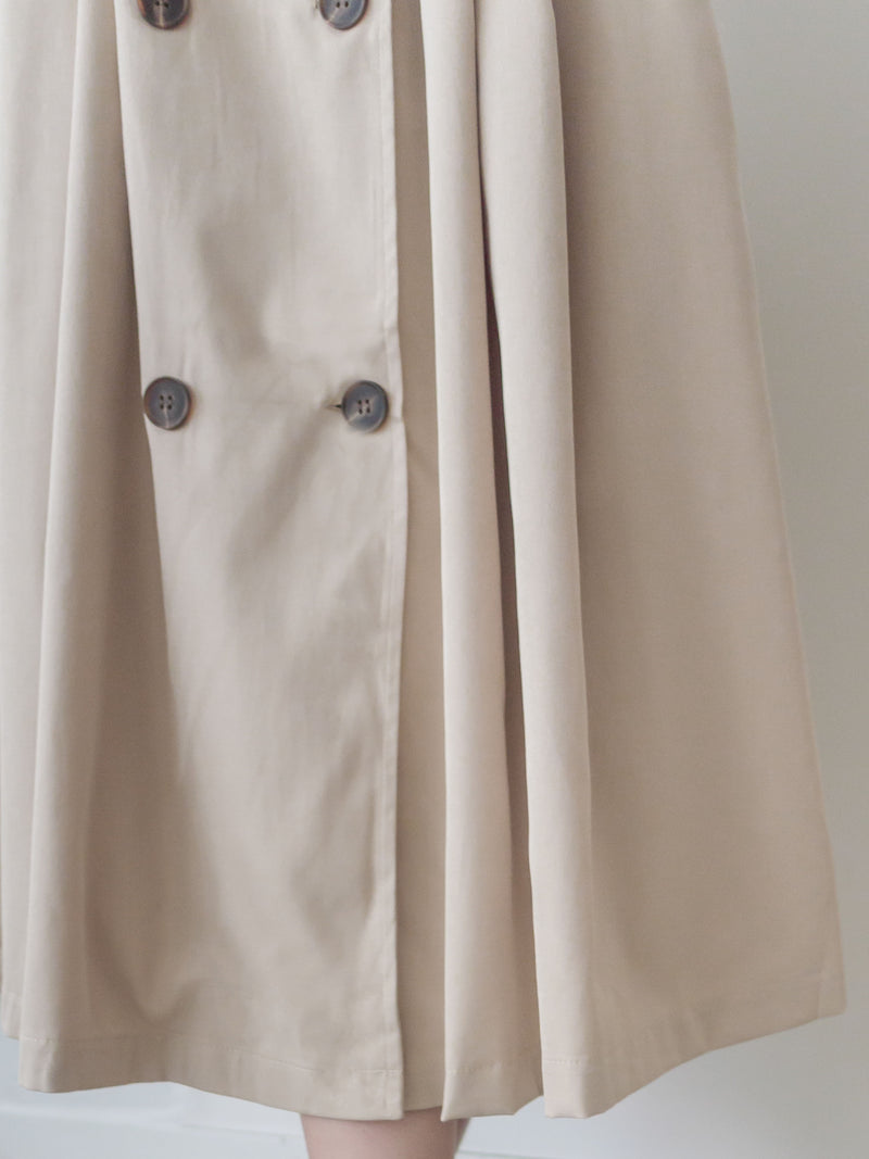 Trench Vest Dress 杏色背心風衣連身裙或外套/ DS9866
