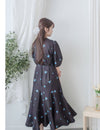 Bouquet Dress 藍色花束包式穿著連身裙/ DS9869