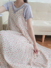 Rosy Dress 圓點小玫瑰吊帶連身裙/ DS9873
