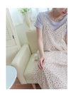 Rosy Dress 圓點小玫瑰吊帶連身裙/ DS9873
