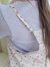 Rosy Dress 圓點小玫瑰吊帶連身裙/ DS9873