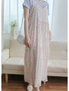Rosy Dress 圓點小玫瑰吊帶連身裙/ DS9873